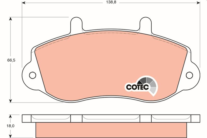 TRW GDB1380 Brake Pad Set, disc brake