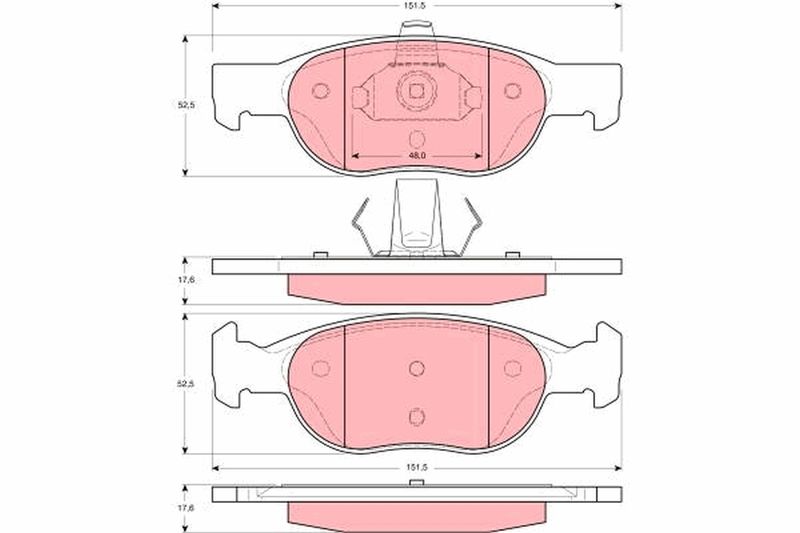 TRW GDB1382 Brake Pad Set, disc brake