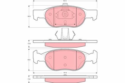 Brake Pad Set, disc brake TRW GDB1382