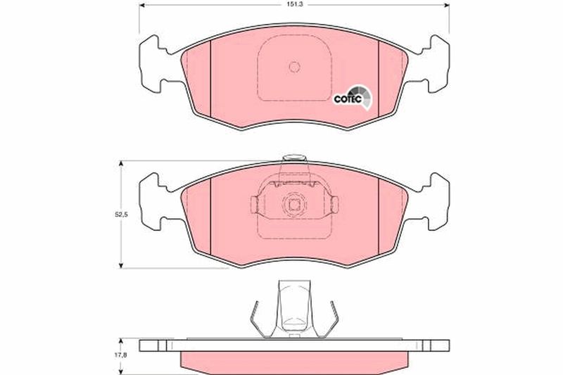 TRW GDB1383 Brake Pad Set, disc brake