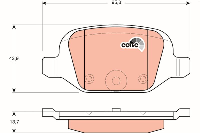 TRW GDB1384 Brake Pad Set, disc brake