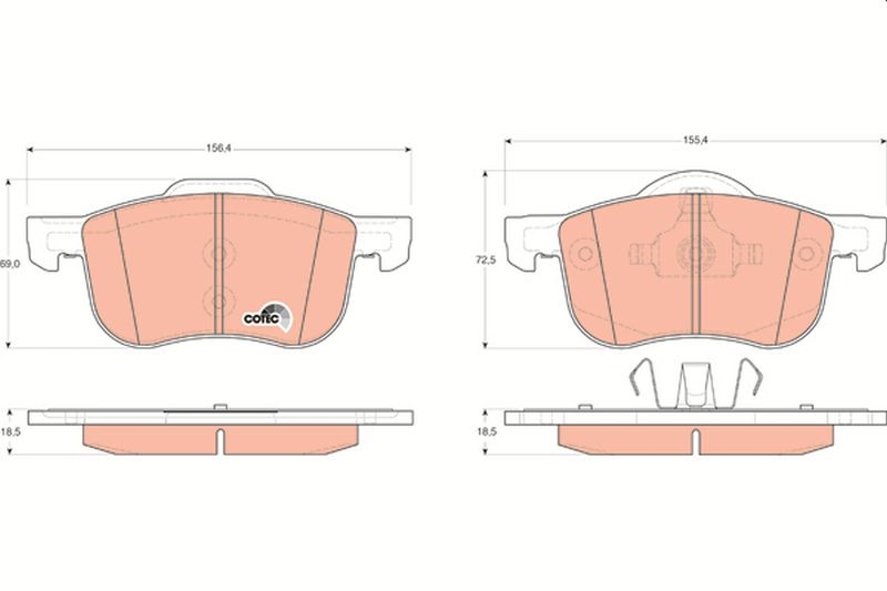 TRW GDB1388 Brake Pad Set, disc brake
