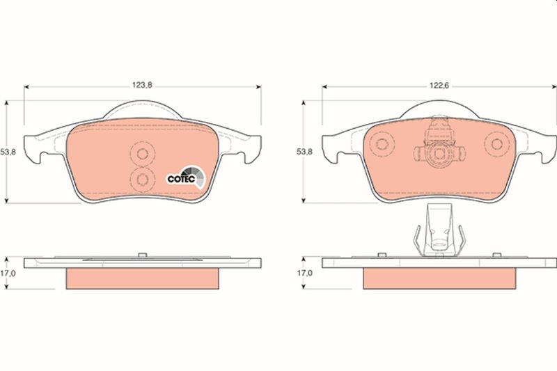 TRW GDB1389 Brake Pad Set, disc brake