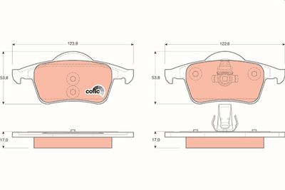 Brake Pad Set, disc brake TRW GDB1389
