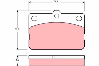 Brake Pad Set, disc brake TRW GDB138