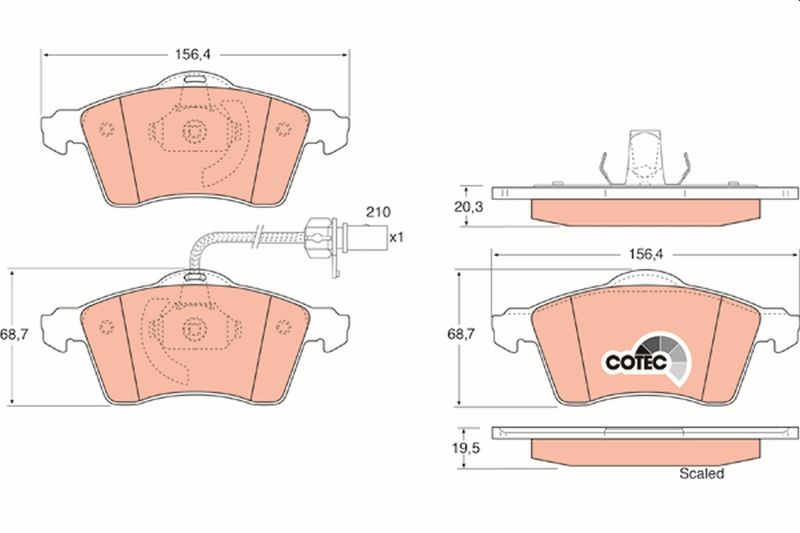 TRW GDB1391 Brake Pad Set, disc brake