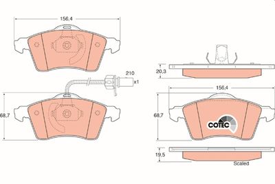 Brake Pad Set, disc brake TRW GDB1391