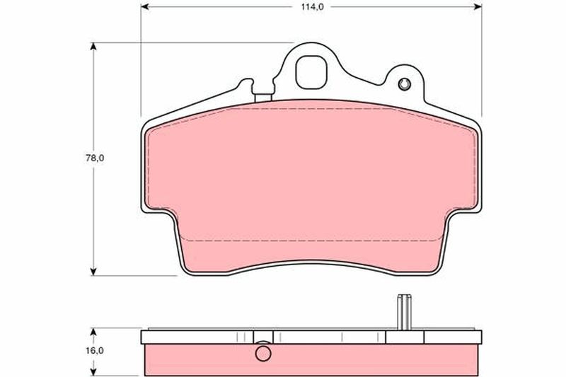 TRW GDB1394 Brake Pad Set, disc brake