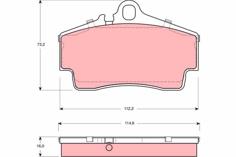 TRW GDB1395 Brake Pad Set, disc brake