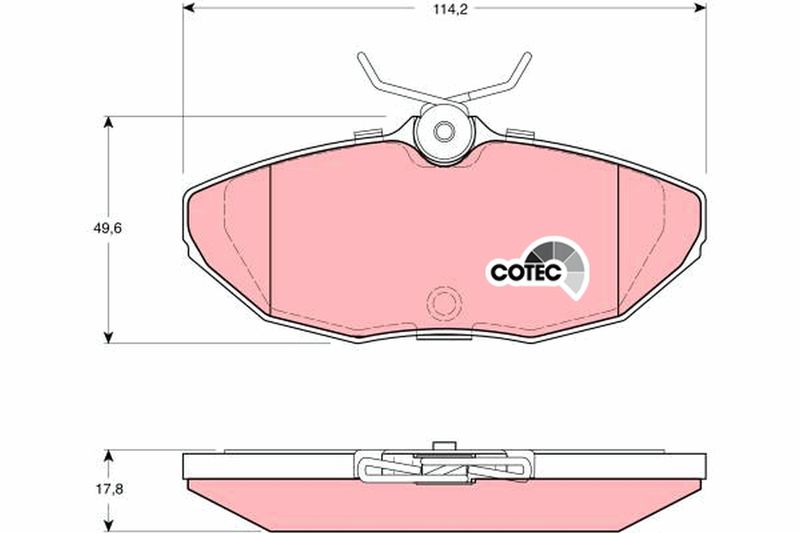 TRW GDB1398 Brake Pad Set, disc brake