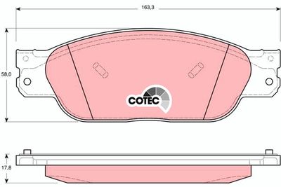 Brake Pad Set, disc brake TRW GDB1401