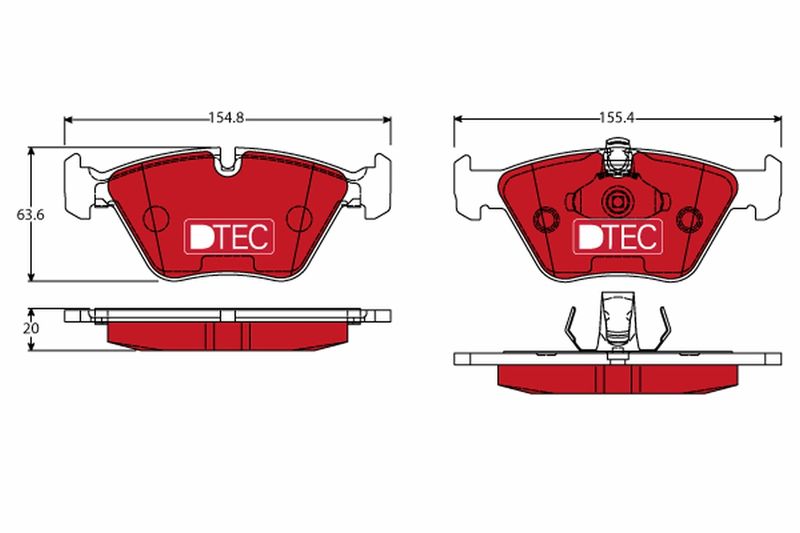 TRW GDB1404DTE Brake Pad Set, disc brake