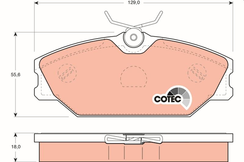 TRW GDB1405 Brake Pad Set, disc brake