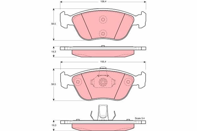 TRW GDB1406 Brake Pad Set, disc brake