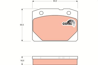 Brake Pad Set, disc brake TRW GDB140