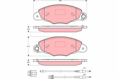 Brake Pad Set, disc brake TRW GDB1410