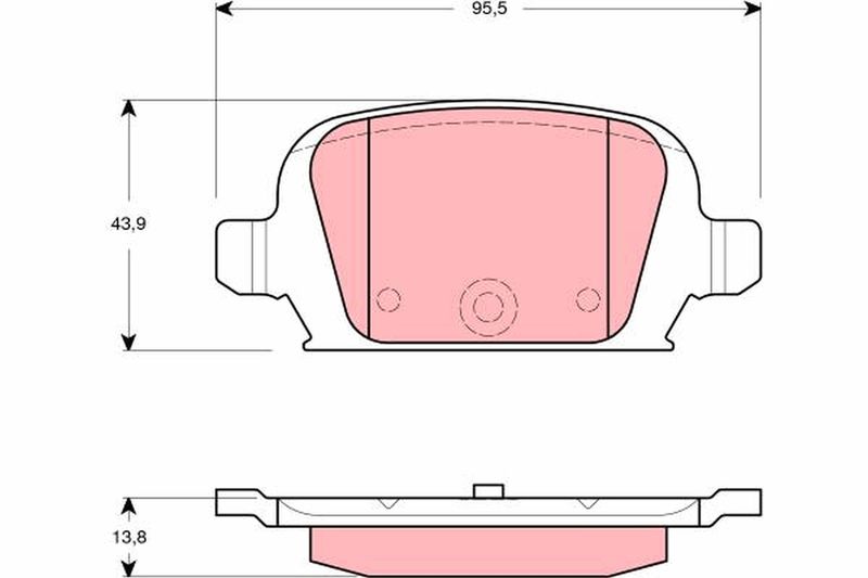 TRW GDB1412 Brake Pad Set, disc brake