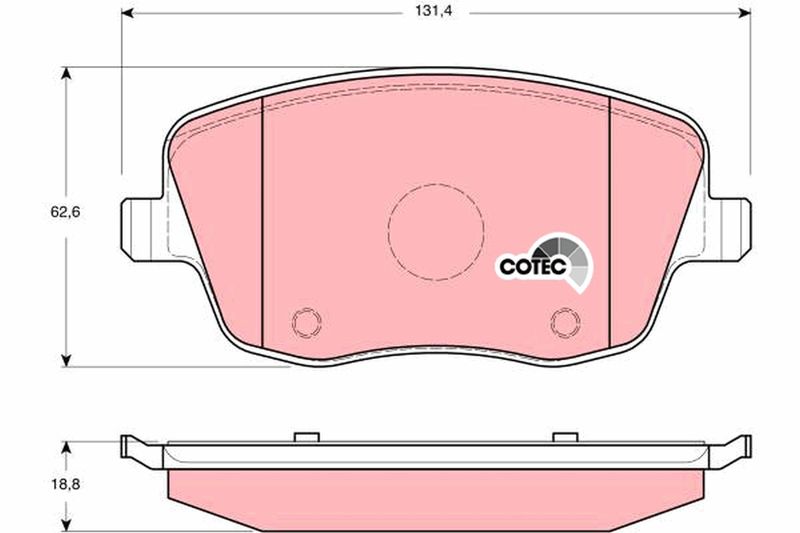 TRW GDB1414 Brake Pad Set, disc brake