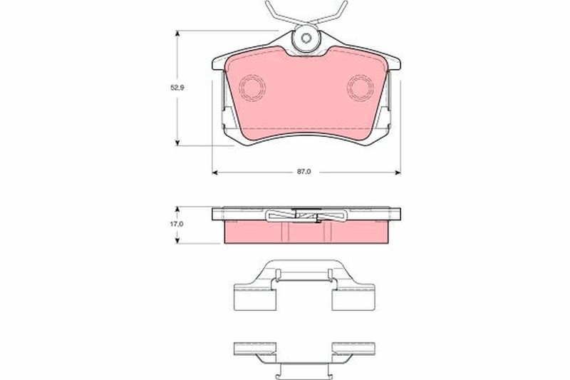 TRW GDB1416 Brake Pad Set, disc brake