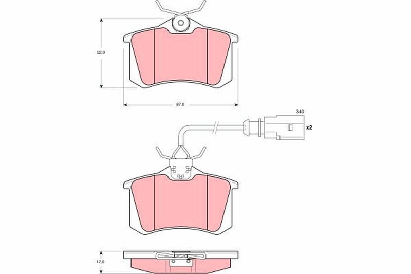 TRW GDB1417 Brake Pad Set, disc brake