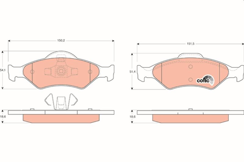 TRW GDB1418 Brake Pad Set, disc brake