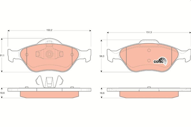 TRW GDB1419 Brake Pad Set, disc brake