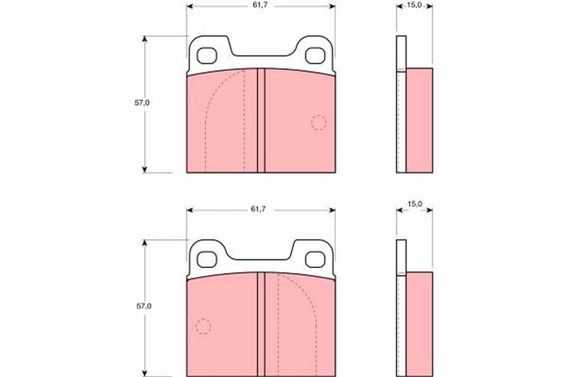 TRW GDB142 Brake Pad Set, disc brake