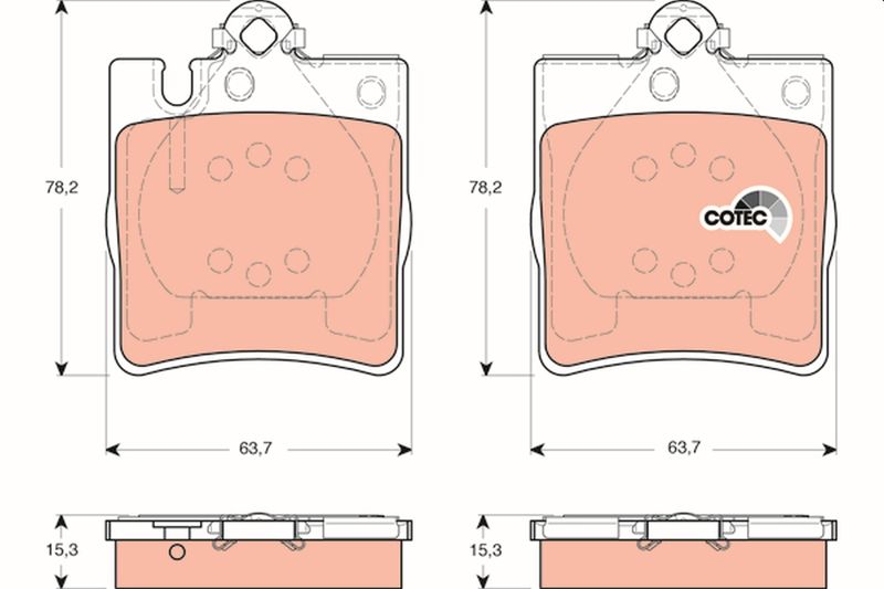 TRW GDB1421 Brake Pad Set, disc brake