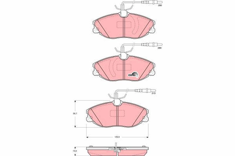 TRW GDB1423 Brake Pad Set, disc brake
