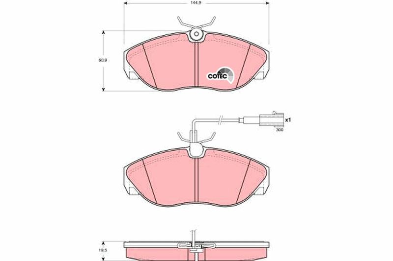 TRW GDB1425 Brake Pad Set, disc brake