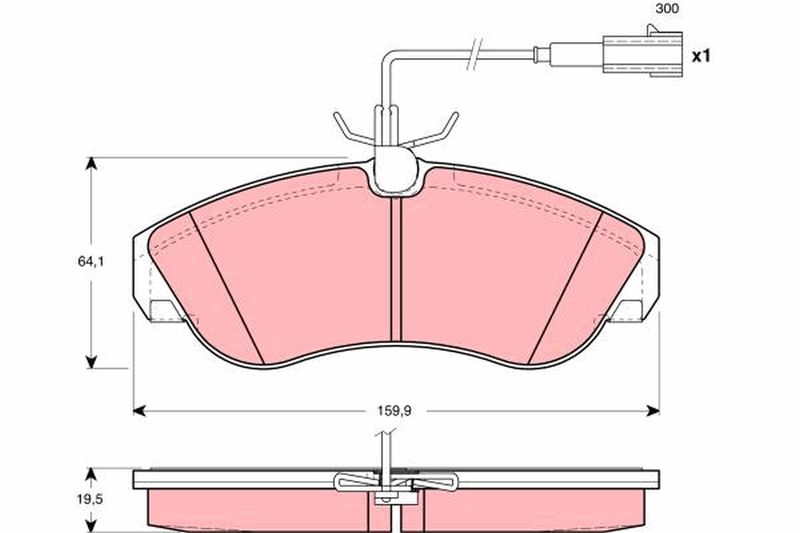 TRW GDB1426 Brake Pad Set, disc brake