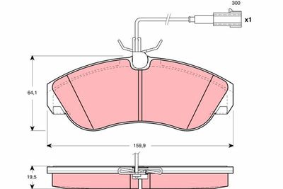 Brake Pad Set, disc brake TRW GDB1426