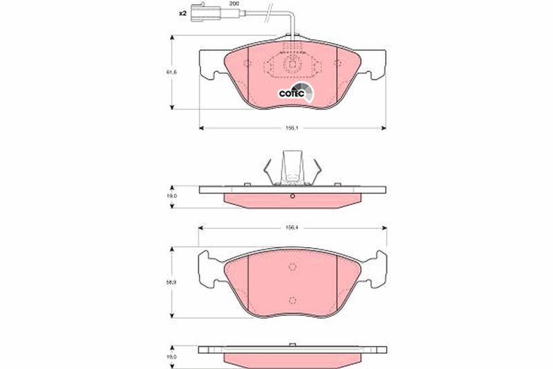 TRW GDB1427 Brake Pad Set, disc brake