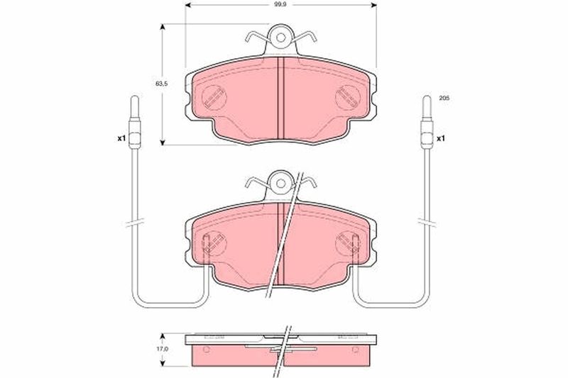 TRW GDB1428 Brake Pad Set, disc brake