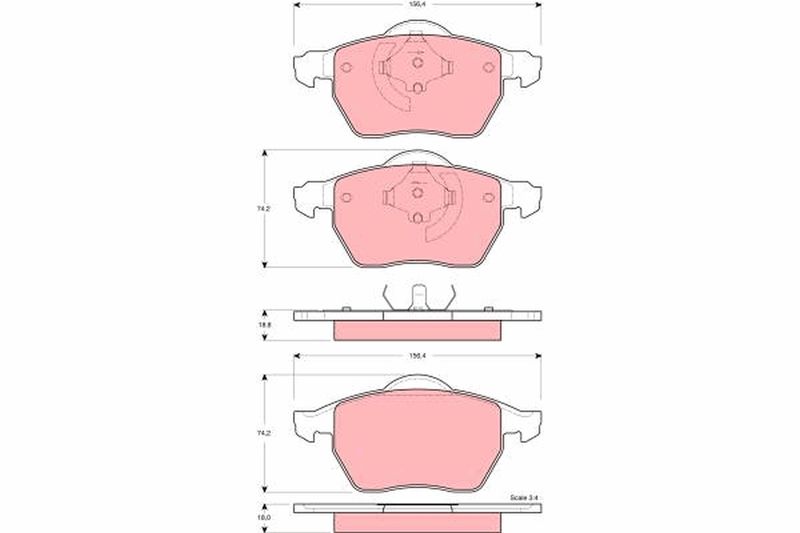 TRW GDB1429 Brake Pad Set, disc brake