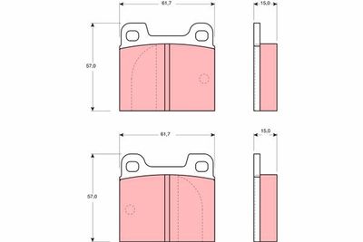 Brake Pad Set, disc brake TRW GDB142