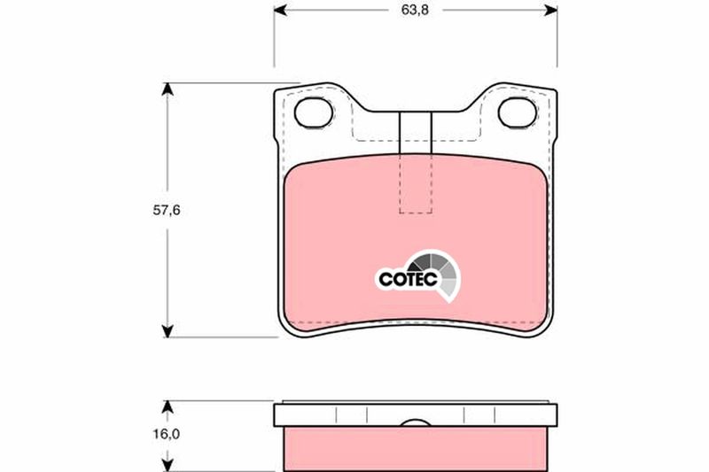 TRW GDB1432 Brake Pad Set, disc brake