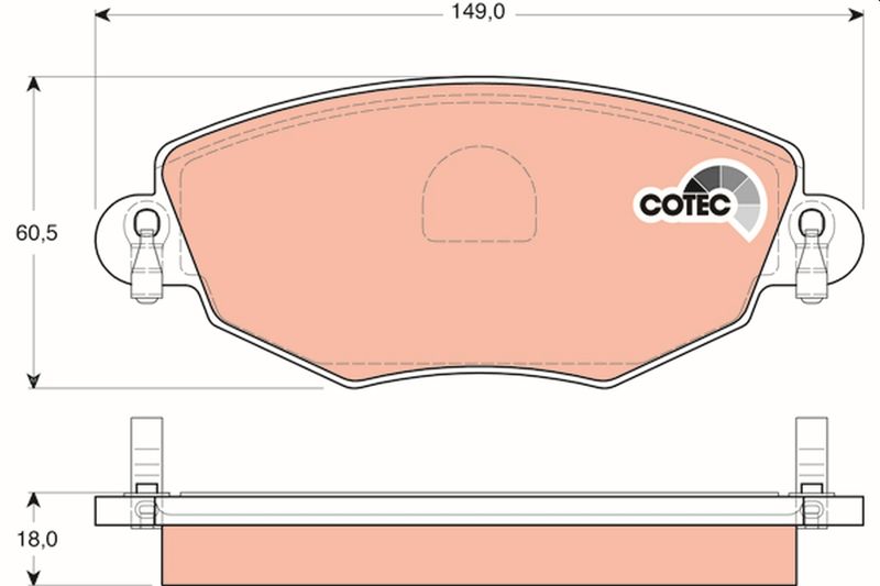 TRW GDB1434 Brake Pad Set, disc brake