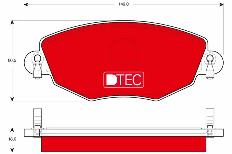 TRW GDB1434DTE Brake Pad Set, disc brake
