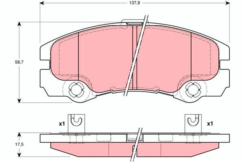 TRW GDB1436 Brake Pad Set, disc brake