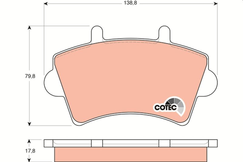 TRW GDB1442 Brake Pad Set, disc brake