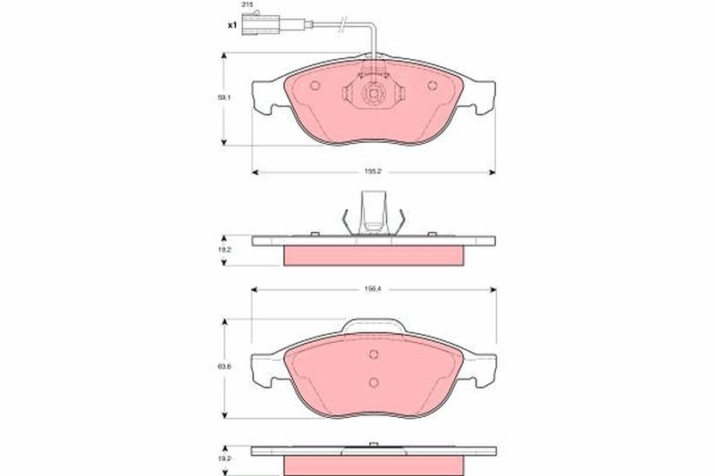TRW GDB1444 Brake Pad Set, disc brake
