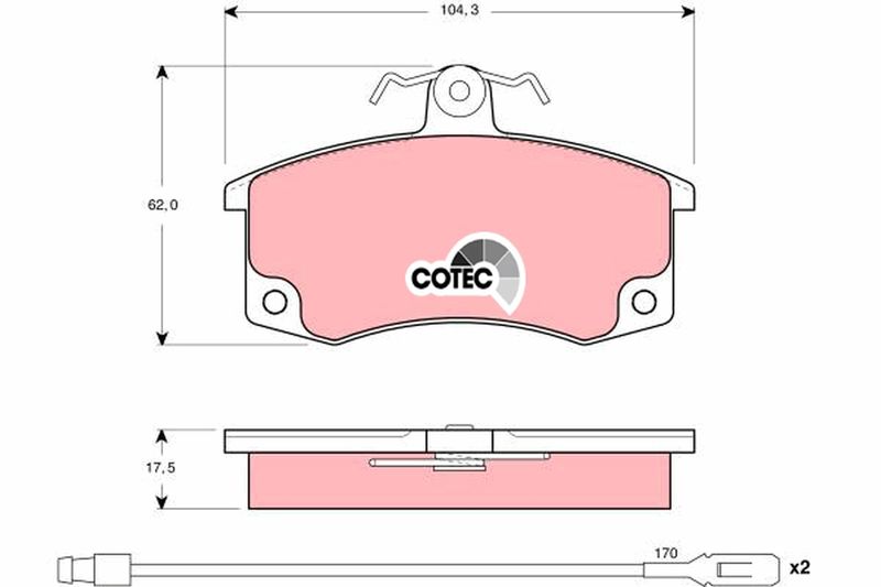 TRW GDB1446 Brake Pad Set, disc brake