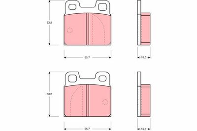 Brake Pad Set, disc brake TRW GDB144