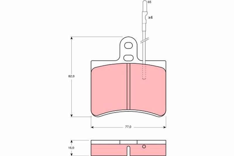 TRW GDB145 Brake Pad Set, disc brake