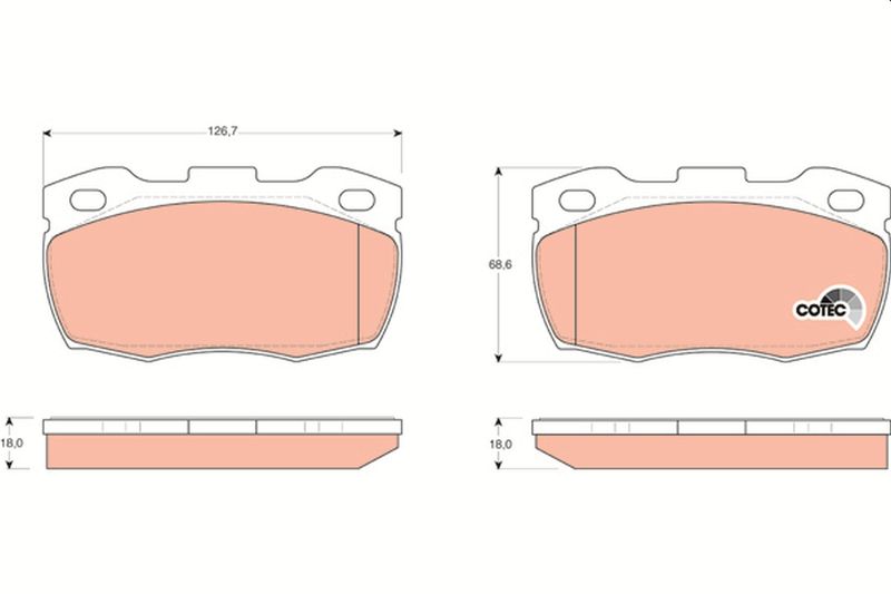 TRW GDB1452 Brake Pad Set, disc brake