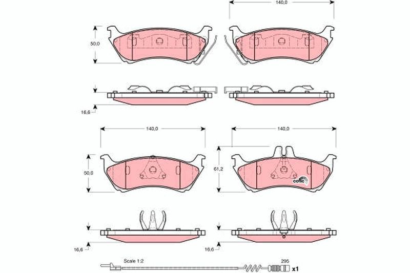 TRW GDB1456 Brake Pad Set, disc brake