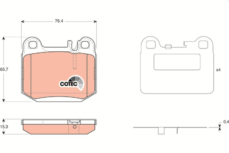 TRW GDB1457 Brake Pad Set, disc brake