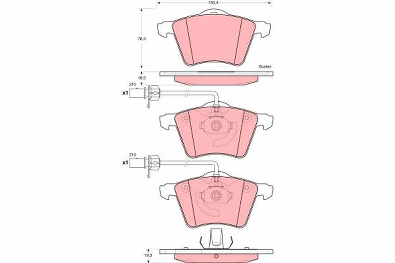 TRW GDB1459 Brake Pad Set, disc brake