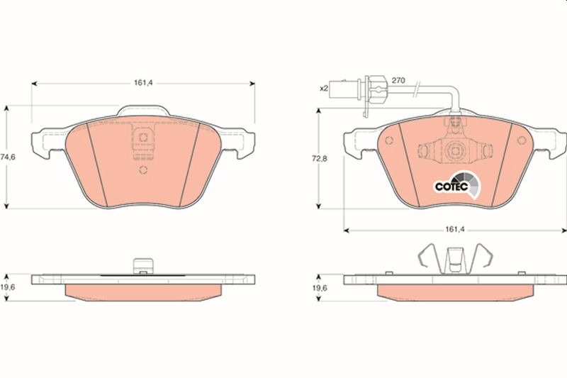 TRW GDB1460 Brake Pad Set, disc brake